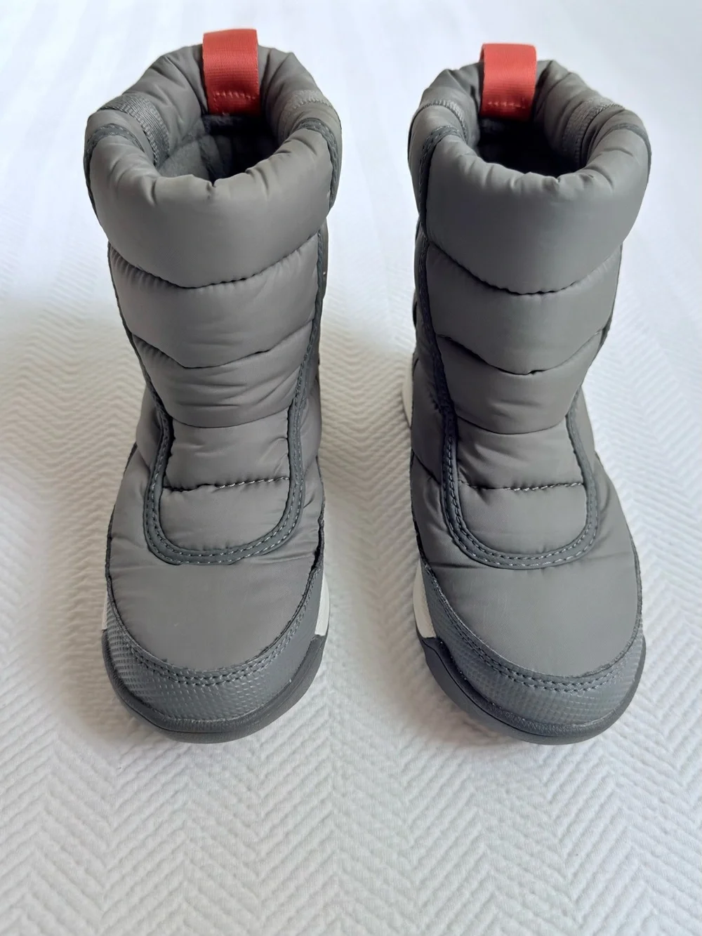 NWOT Sorel Kids Whitney II Puffy Mid Winter Boot in Gray, Size 13